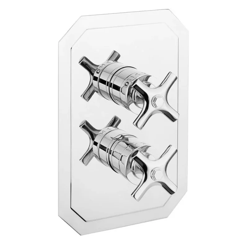 Crosswater Thermostatic Shower Valve With 2 Way Diverter Portrait - Chrome Crosshead product image - Image 1