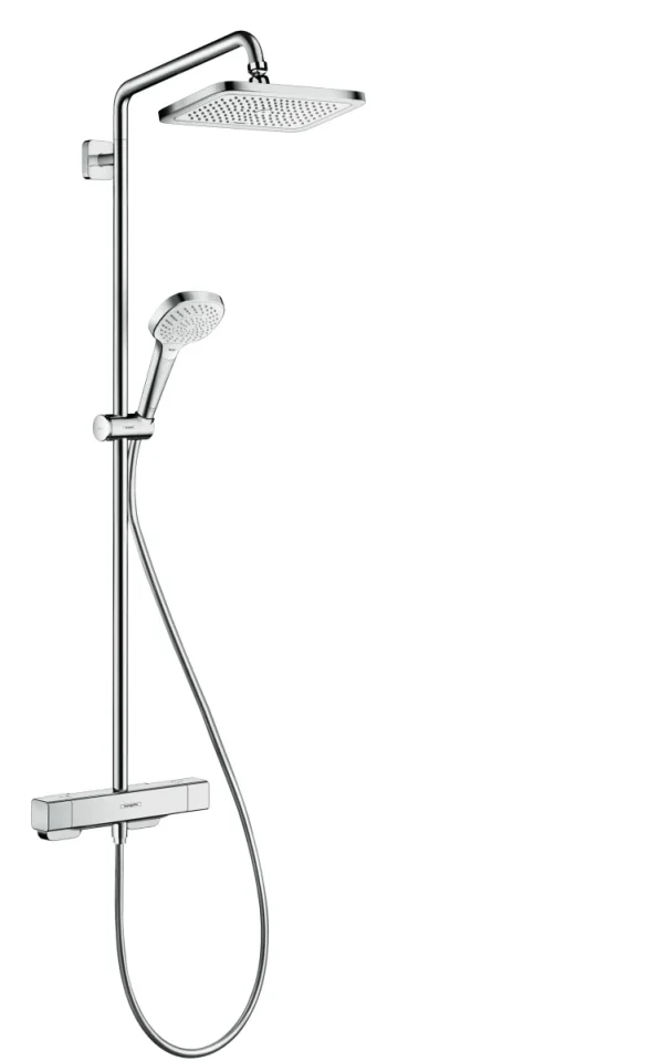 Hansgrohe Croma E Showerpipes With Thermostatic Mixer 1105 X 360 X 112mm Chrome product image - Image 1