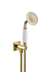 Just Taps Grosvenor Water Outlet And Holder With Hand-Shower Nickel