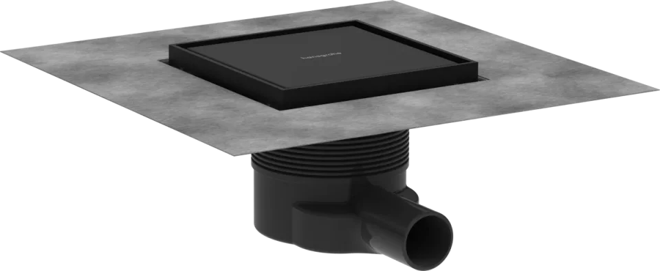 Hansgrohe Raindrain Brilliance Shower Wastes 467 X 276 X 107mm Black - Matt product image - Image 1