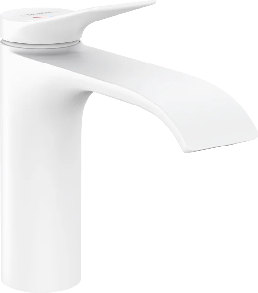 Hansgrohe Vivenis Single Lever Basin Mixer 110 Coolstart Without Waste Set Matt White