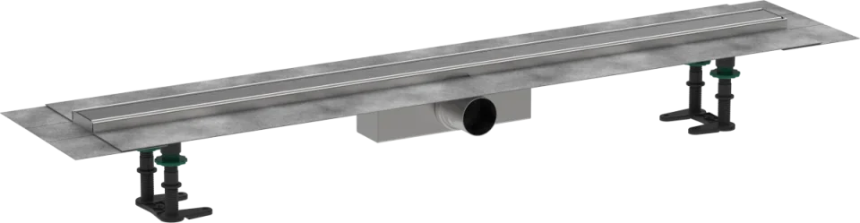 Hansgrohe Raindrain Compact Shower Wastes 1183 X 155 X 132mm Stainless Steel - Brushed product image - Image 1