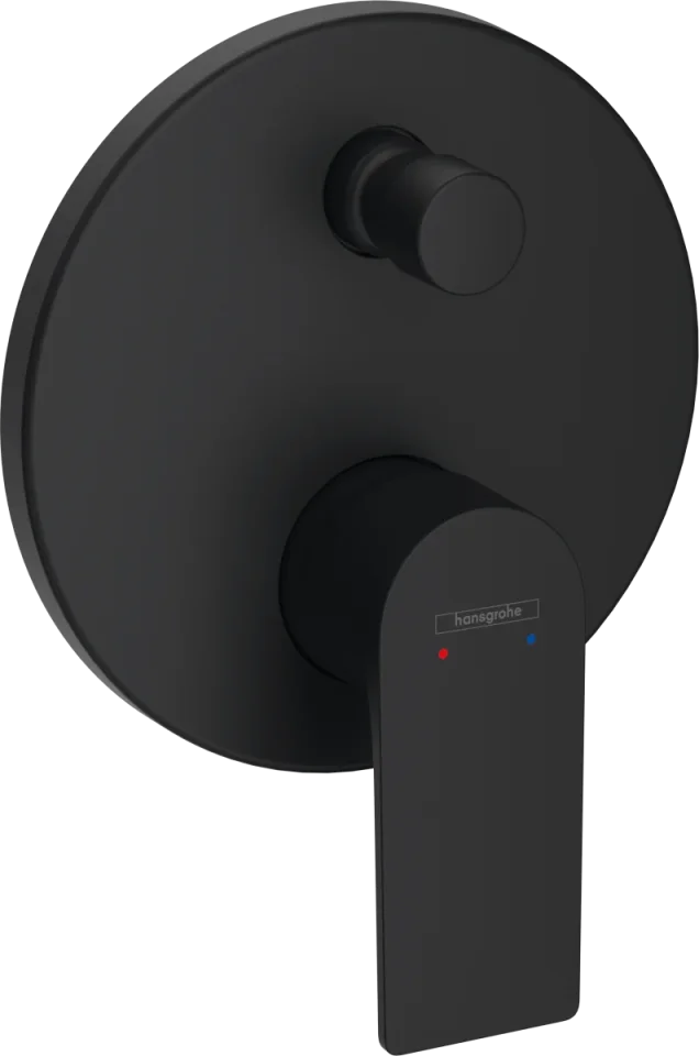 Hansgrohe Rebris E Bath Mixers Concealed 220 X 182 X 135mm Black - Matt product image - Image 1