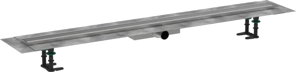 Hansgrohe Raindrain Compact Shower Wastes 1383 X 155 X 132mm Stainless Steel - Brushed product image - Image 1