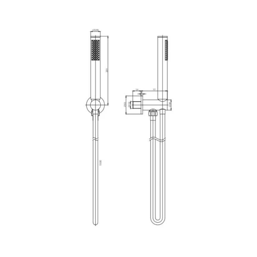 Crosswater Mpro Shower Kit & Wall Out Chrome detail view - Image 5