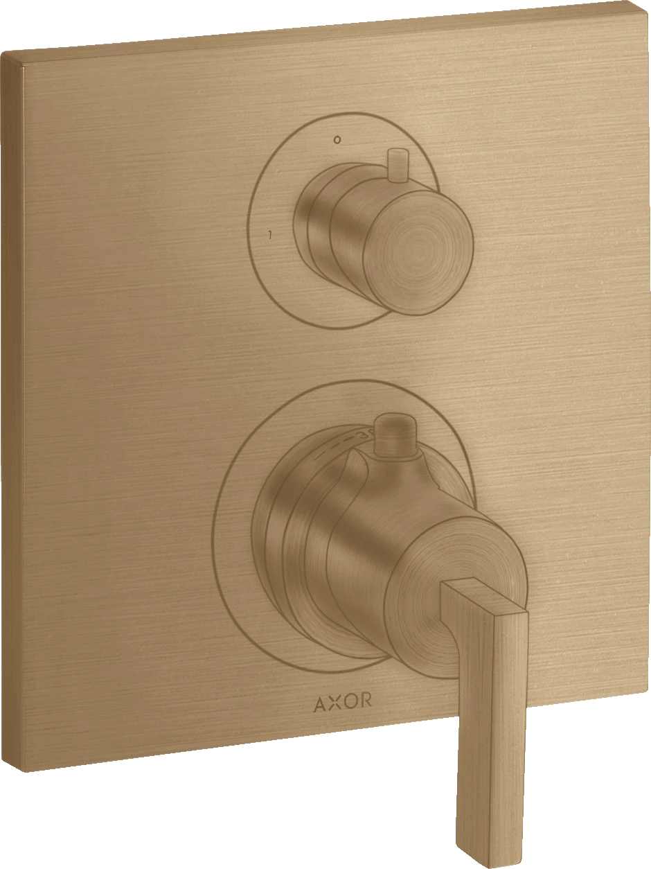 Axor Citterio Thermostatic Shower Mixer Concealed 217 X 187 X 135mm Bronze - Brushed