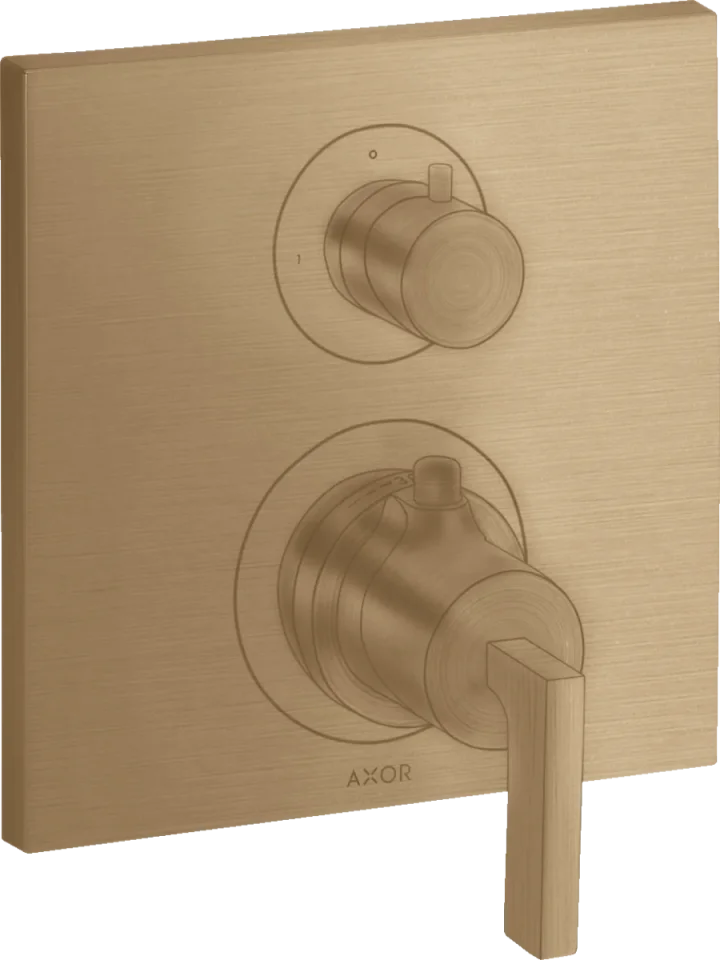 Axor Citterio Thermostatic Shower Mixer Concealed 217 X 187 X 135mm Bronze - Brushed product image - Image 1