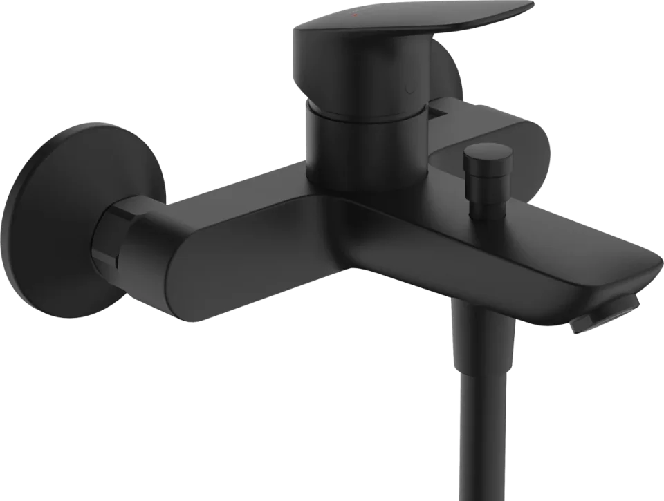 Hansgrohe Logis Bath Mixers Exposed 247 X 196 X 154mm Black - Matt product image - Image 1