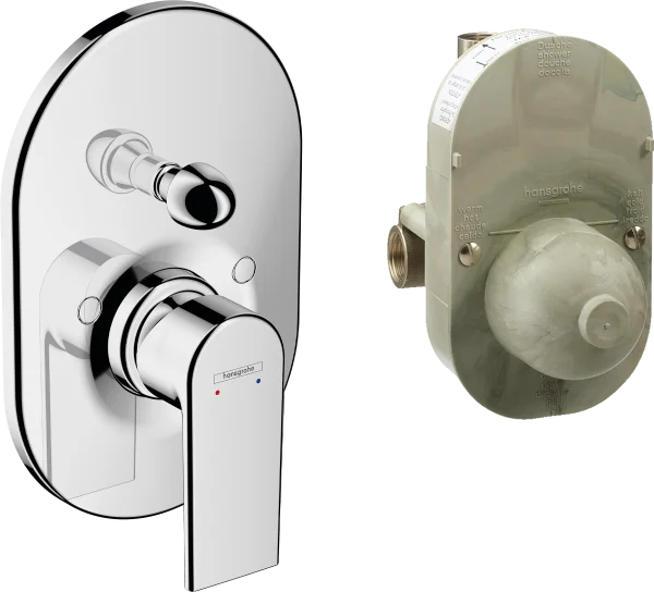 Hansgrohe Vernis Shape Bath Mixers Concealed 460 X 245 X 105mm Chrome