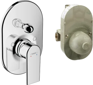 Hansgrohe Vernis Shape Bath Mixers Concealed 460 X 245 X 105mm Chrome