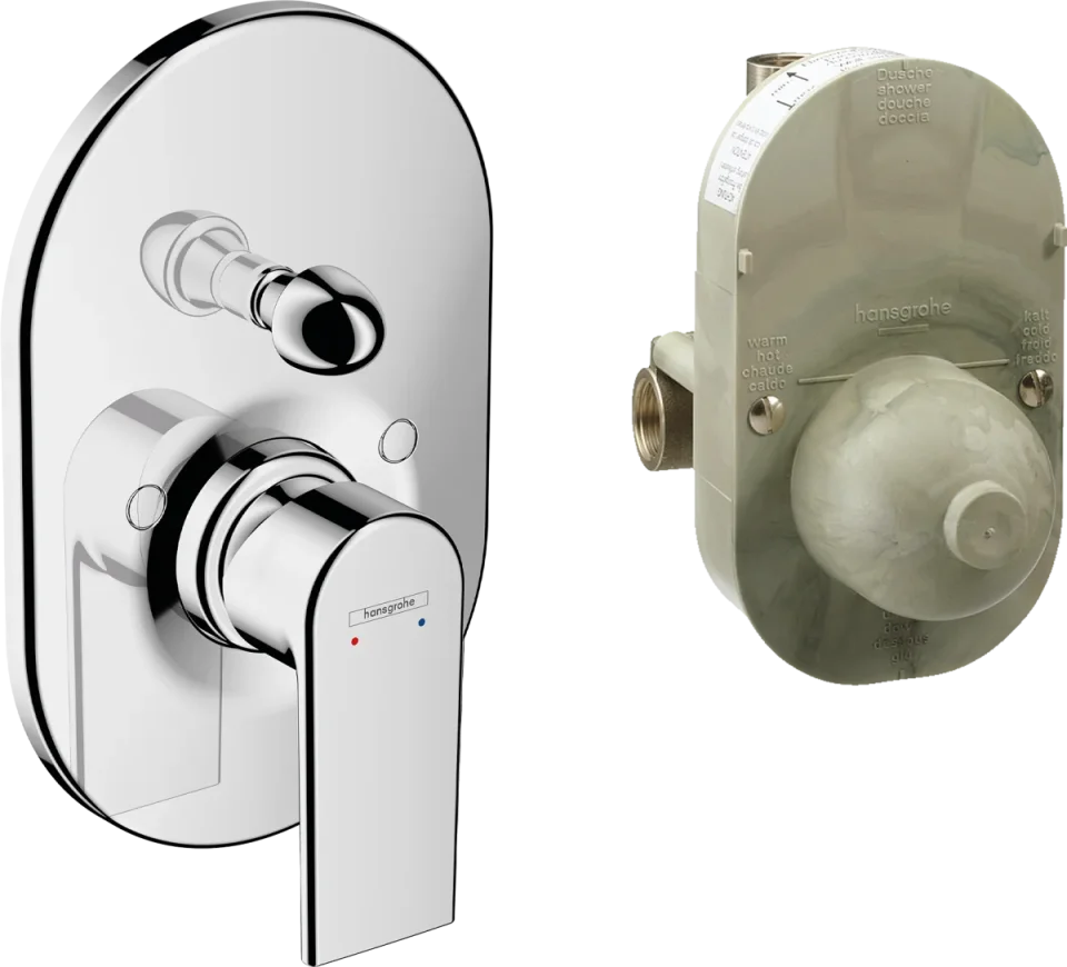 Hansgrohe Vernis Shape Bath Mixers Concealed 460 X 245 X 105mm Chrome product image - Image 1