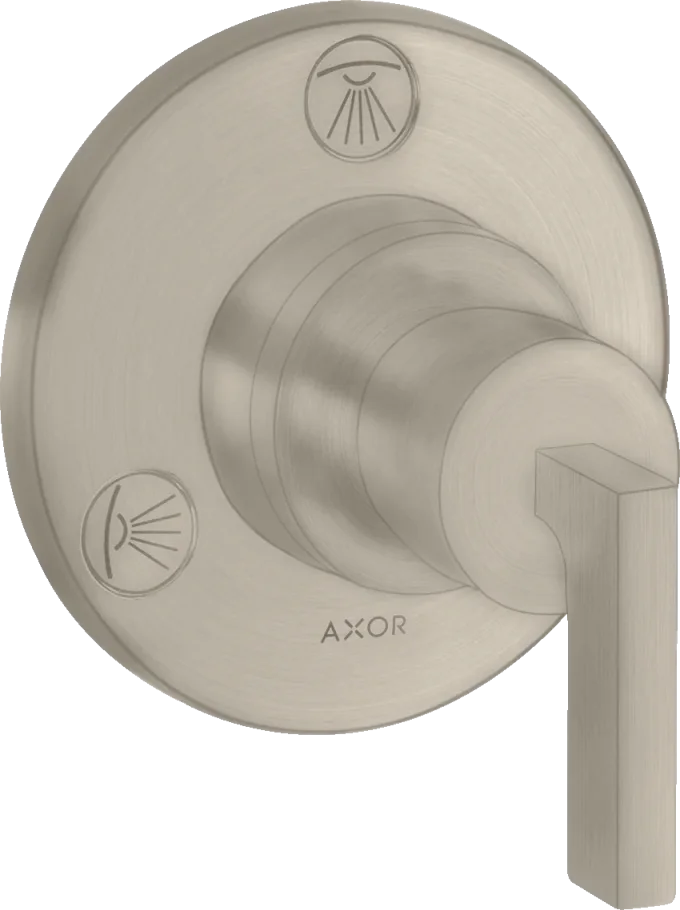 Axor Citterio Manual Shut-off & Diverter Valves 130 X 110 X 87mm Nickel - Brushed product image - Image 1
