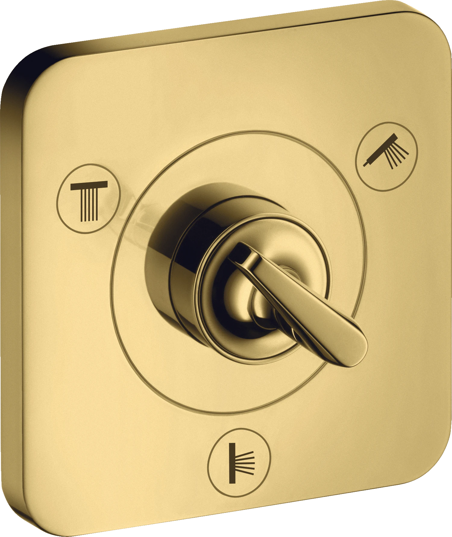 Axor Citterio E Manual Shut-off & Diverter Valves 300 X 206 X 136mm Gold - Polished
