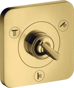 Axor Citterio E Manual Shut-off & Diverter Valves 300 X 206 X 136mm Gold - Polished
