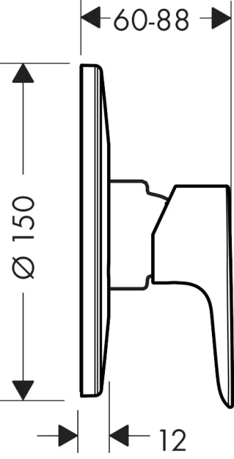 Hansgrohe Talis E Shower Mixers Concealed 241 X 229 X 68mm Chrome detail view - Image 2