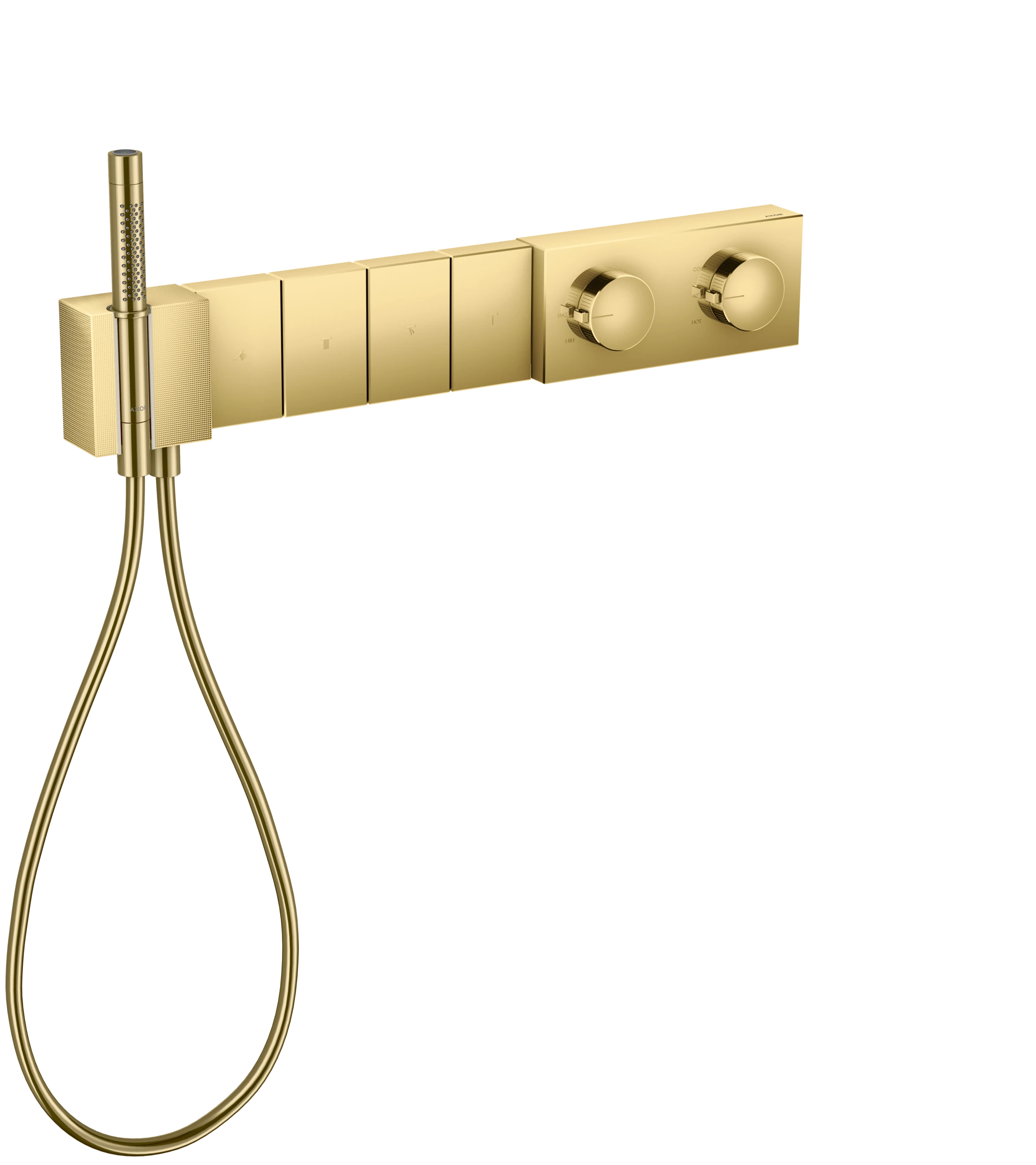 Axor Edge Thermostatic Shower Mixer Concealed 720 X 395 X 150mm Gold - Polished