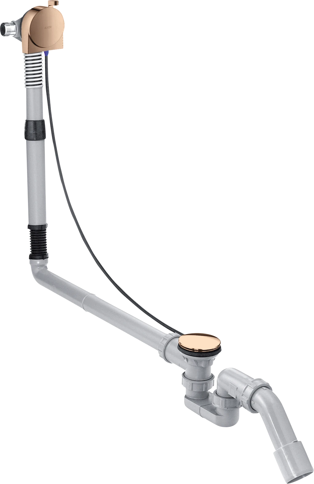 Axor Basic Set For Bath Filler With Waste And Overflow 600 X 320 X 90mm Rose Gold/gold - Polished