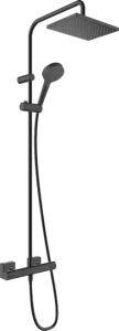 Hansgrohe Vernis Shape Showerpipes With Thermostatic Mixer 985 X 325 X 85mm Black - Matt