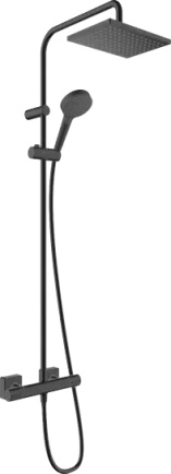 Hansgrohe Vernis Shape Showerpipes With Thermostatic Mixer 985 X 325 X 85mm Black - Matt product image - Image 1