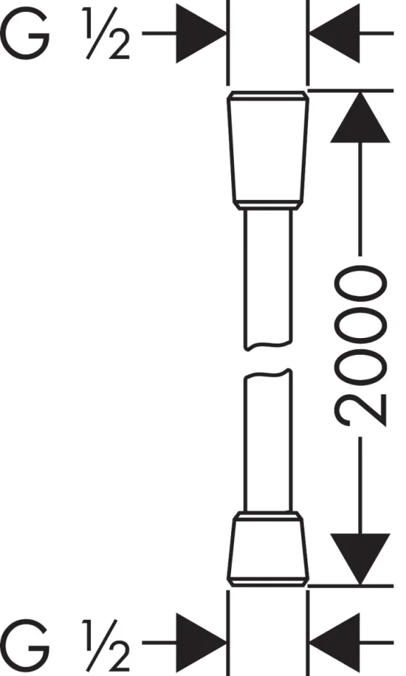 Hansgrohe Isiflex Shower Hoses 255 X 185 X 45mm Gunmetal/chrome - Brushed detail view - Image 2