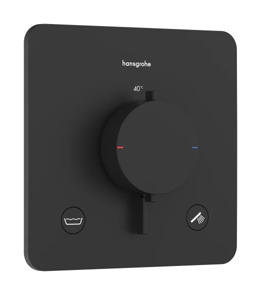 Hansgrohe Ecostat Comfort Q Thermostat For Concealed Installation For 2 Functions With Integrated Security Combination According To En1717 Matt Black