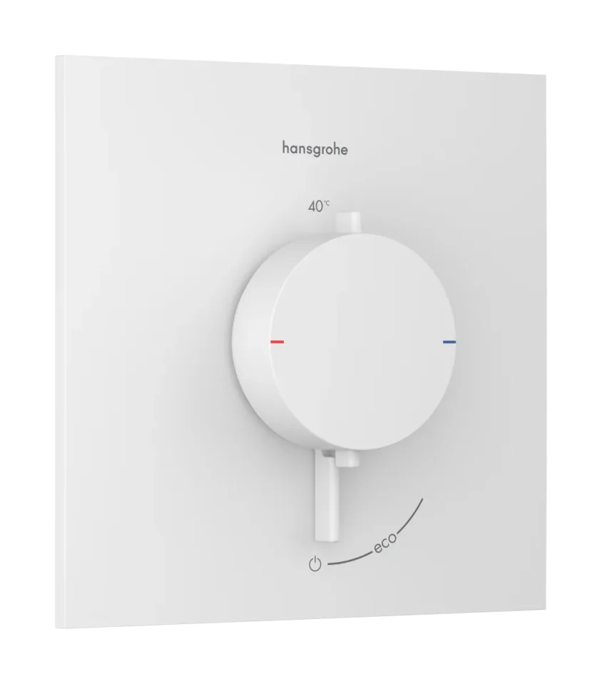Hansgrohe Ecostat Comfort E Thermostatic Shower Mixer Concealed 262 X 233 X 168mm White - Matt product image - Image 1