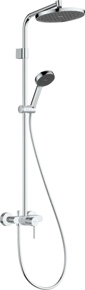 Hansgrohe Activera S Shower Pipes With Tap 1080 X 355 X 100mm Chrome product image - Image 1