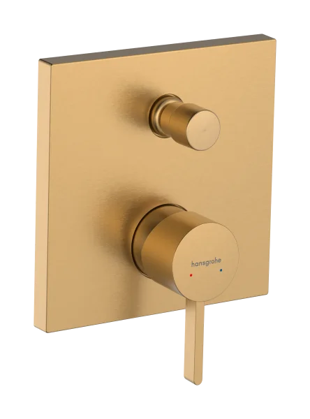 Hansgrohe Finoris Single Lever Bath Mixer For Concealed Installation With Integrated Security Combination According To En1717 Brushed Bronze