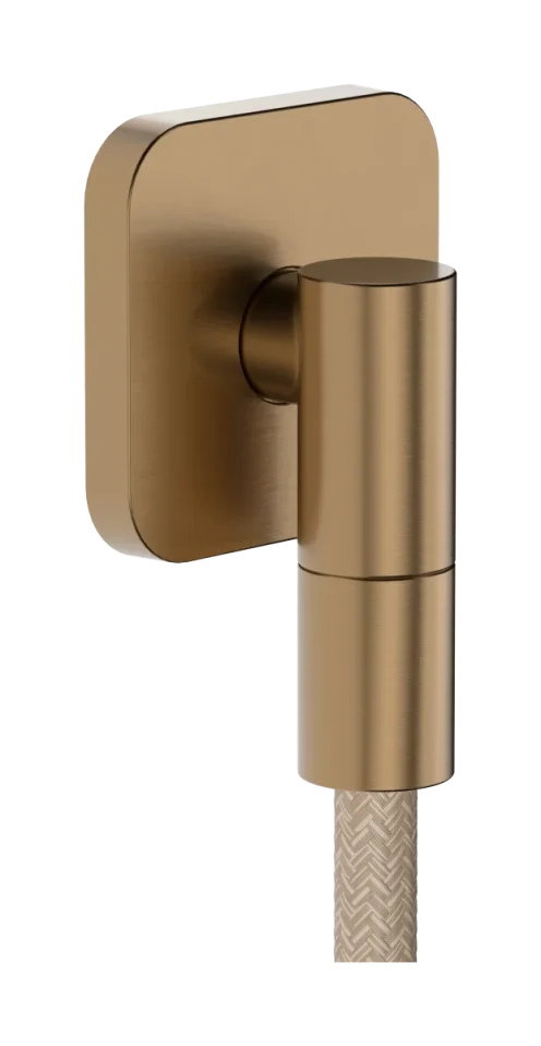 Hansgrohe Fixfit Fine Q Wall Outlet 97 X 83 X 65mm Bronze - Brushed product image - Image 1