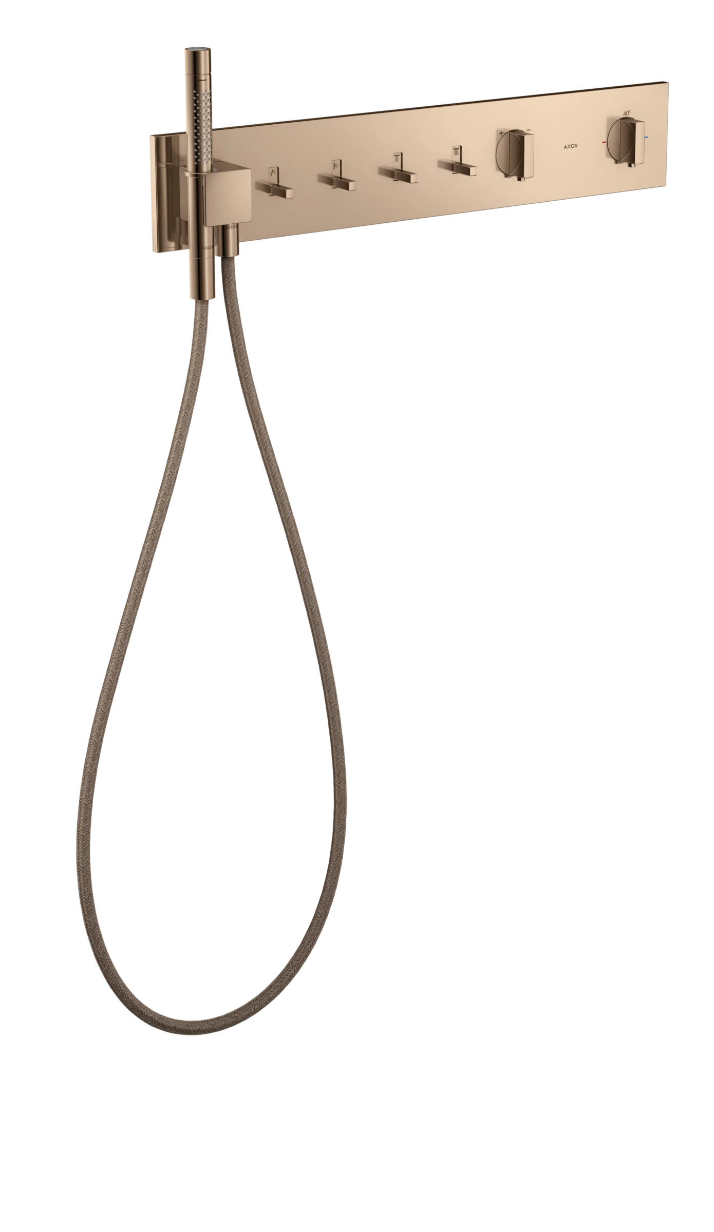 Axor Showercomposition Thermostatic Shower Mixer Concealed 715 X 395 X 150mm Rose Gold/gold - Polished