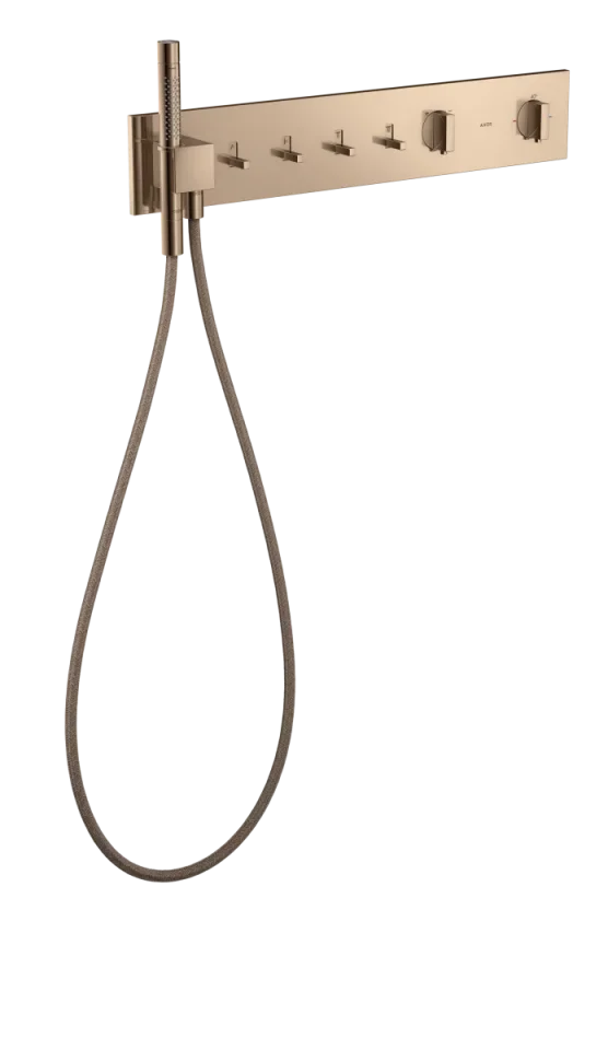 Axor Showercomposition Thermostatic Shower Mixer Concealed 715 X 395 X 150mm Rose Gold/gold - Polished product image - Image 1