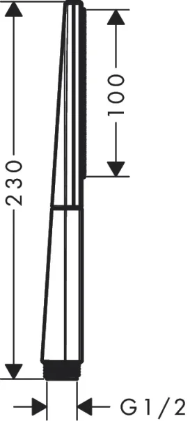 Hansgrohe Rainfinity Hand Showers 265 X 60 X 45mm Black - Matt detail view - Image 2