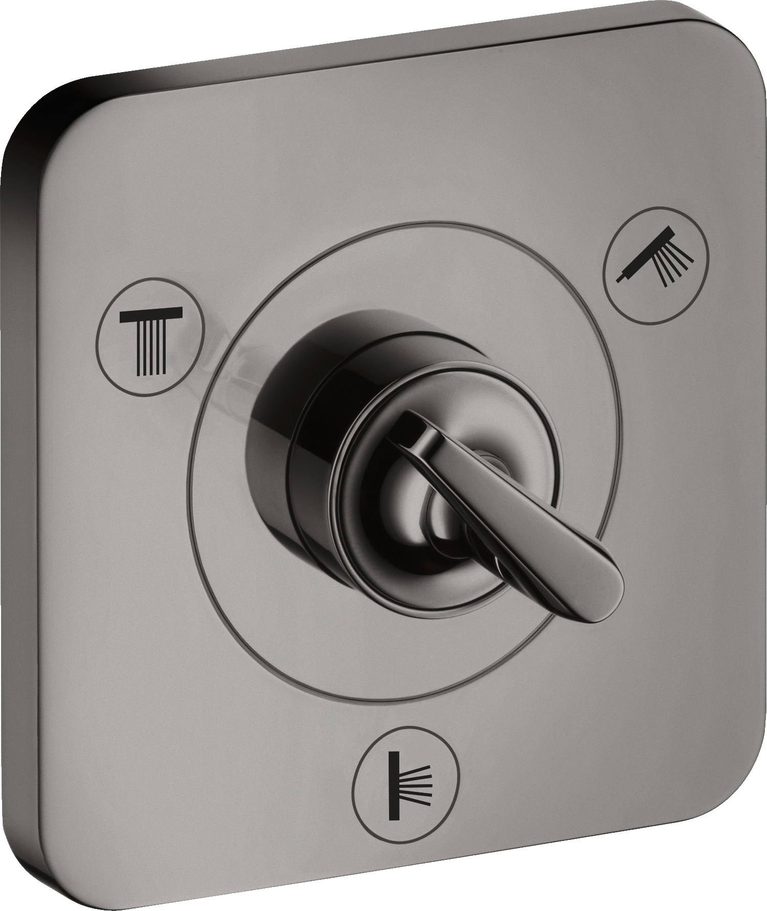 Axor Citterio E Manual Shut-off & Diverter Valves 300 X 206 X 136mm Gunmetal/chrome - Polished