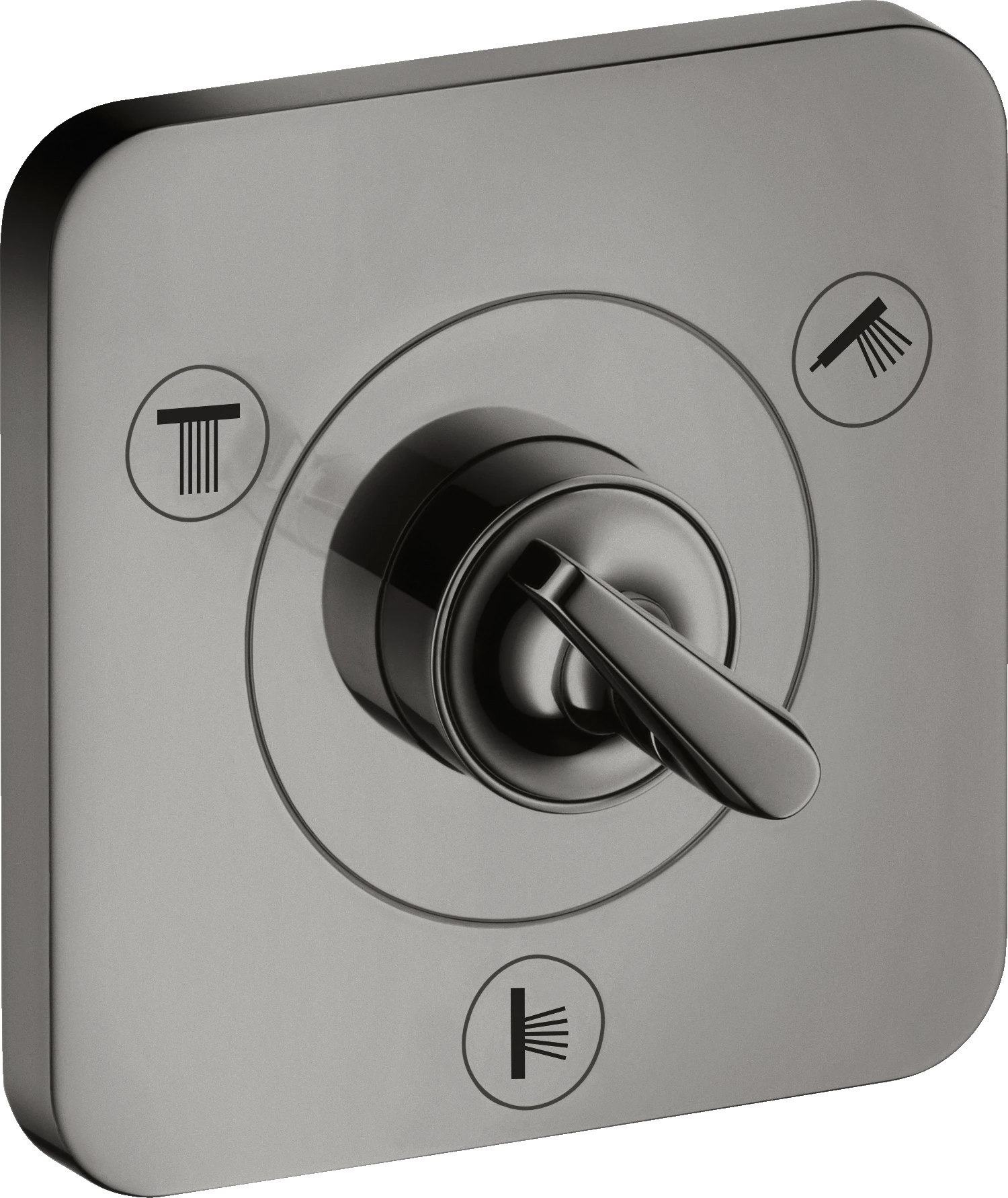 Axor Citterio E Manual Shut-off & Diverter Valves 300 X 206 X 136mm Gunmetal/chrome - Polished