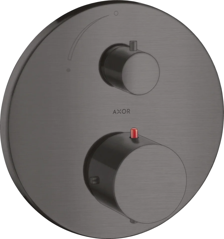 Axor Starck Thermostatic Shower Mixer Concealed 217 X 187 X 135mm Gunmetal/chrome - Brushed product image - Image 1