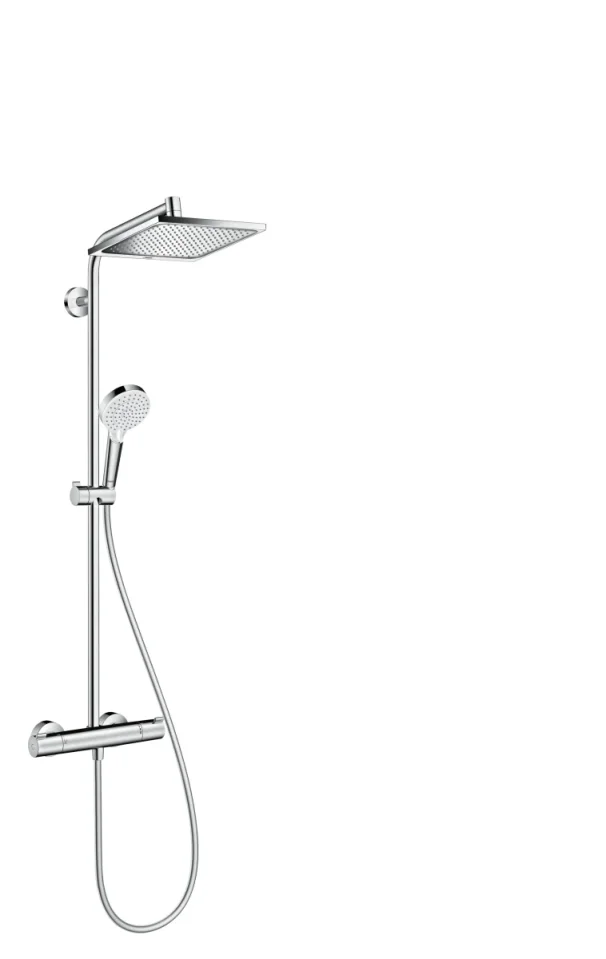 Hansgrohe Crometta E Showerpipes With Thermostatic Mixer 1100 X 360 X 110mm Chrome product image - Image 1