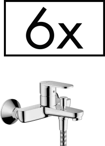 Hansgrohe Vernis Blend Bath Mixers Exposed 405 X 240 X 385mm Chrome