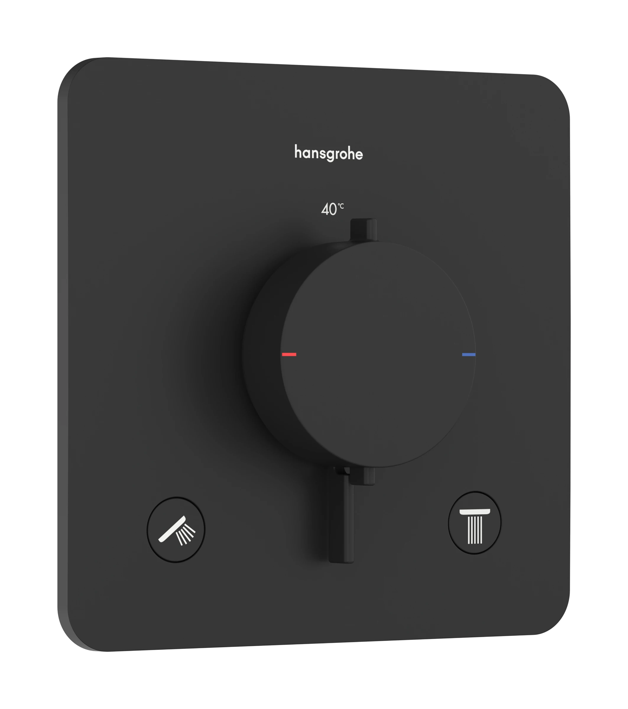 Hansgrohe Ecostat Comfort Q Thermostatic Shower Mixer Concealed 262 X 233 X 168mm Black - Matt