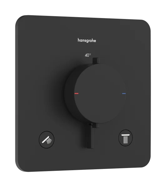 Hansgrohe Ecostat Comfort Q Thermostatic Shower Mixer Concealed 262 X 233 X 168mm Black - Matt