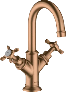 Axor Montreux 2-handle Basin Mixer 160 With Cross Handles For Cloakroom Basins With Pop-up Waste Brushed Bronze