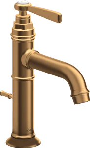 Axor Montreux Single Lever Basin Mixer 100 With Lever Handle And Pop-up Waste Brushed Gold Optic