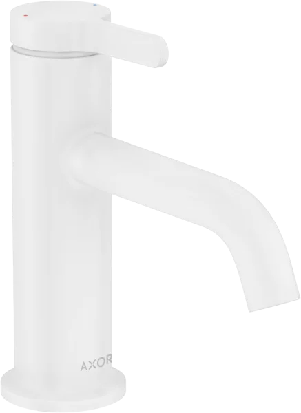 Axor One Single Lever Basin Mixer 70 With Lever Handle And Waste Set Matt White