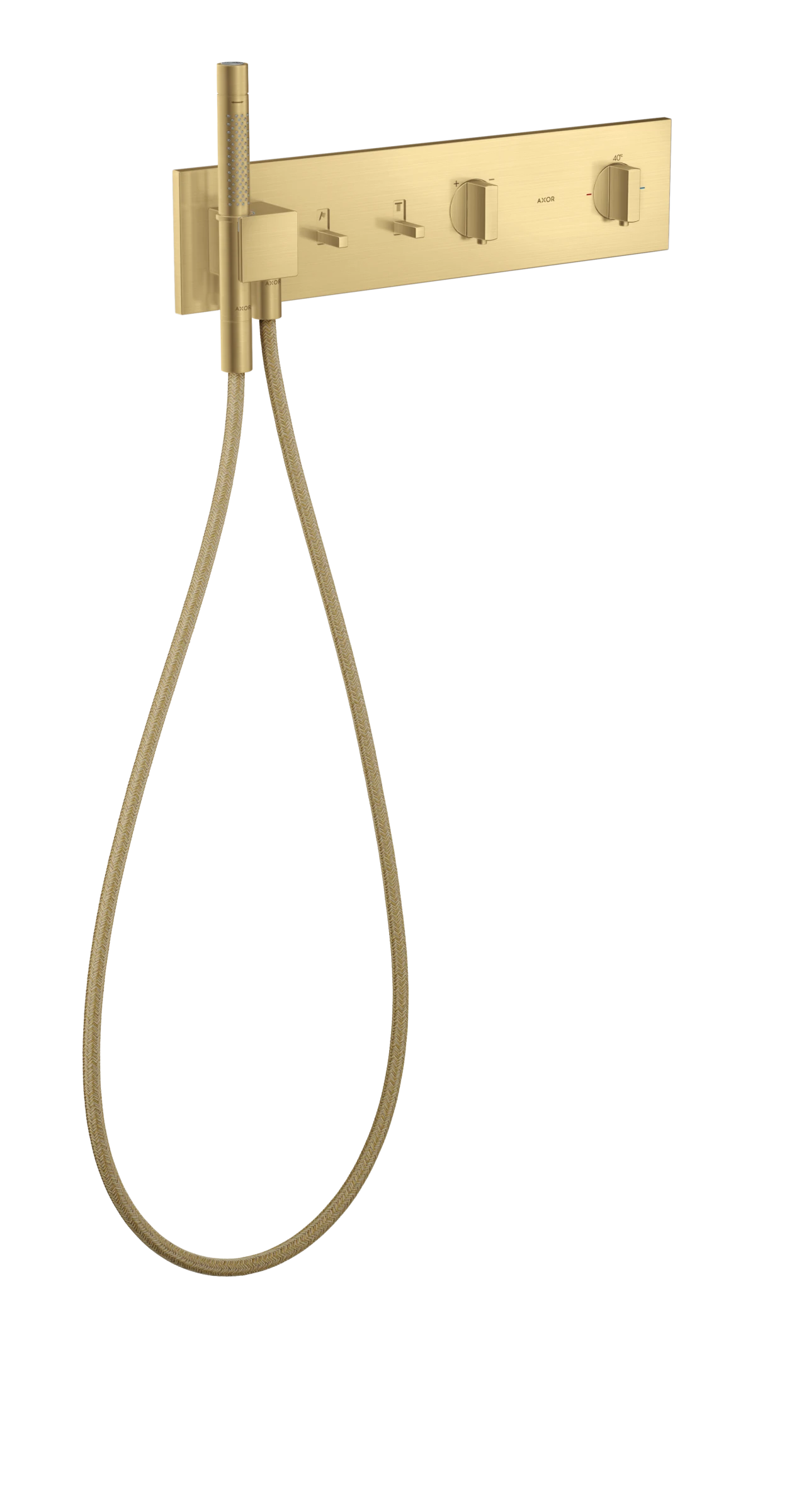 Axor Showercomposition Thermostatic Shower Mixer Concealed 560 X 390 X 150mm Gold - Brushed