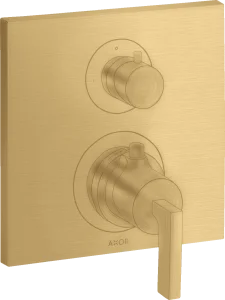 Axor Citterio Thermostatic Shower Mixer Concealed 217 X 187 X 135mm Gold - Brushed