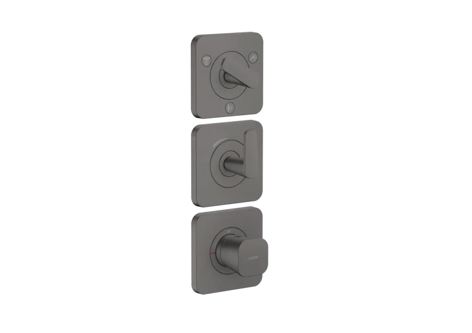 Axor Citterio C Thermostatic Shower Mixer Concealed 298.5 X 209 X 139mm Gunmetal/chrome - Brushed product image - Image 1