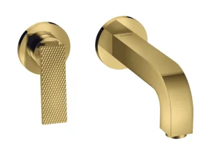 Axor Citterio Single Lever Basin Mixer For Concealed Installation Wall-mounted With Lever Handle, Spout 220 Mm And Escutcheons - Rhombic Cut