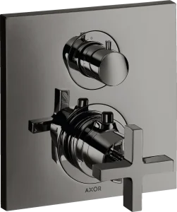 Axor Citterio Thermostatic Shower Mixer Concealed 217 X 187 X 135mm Gunmetal/chrome - Polished