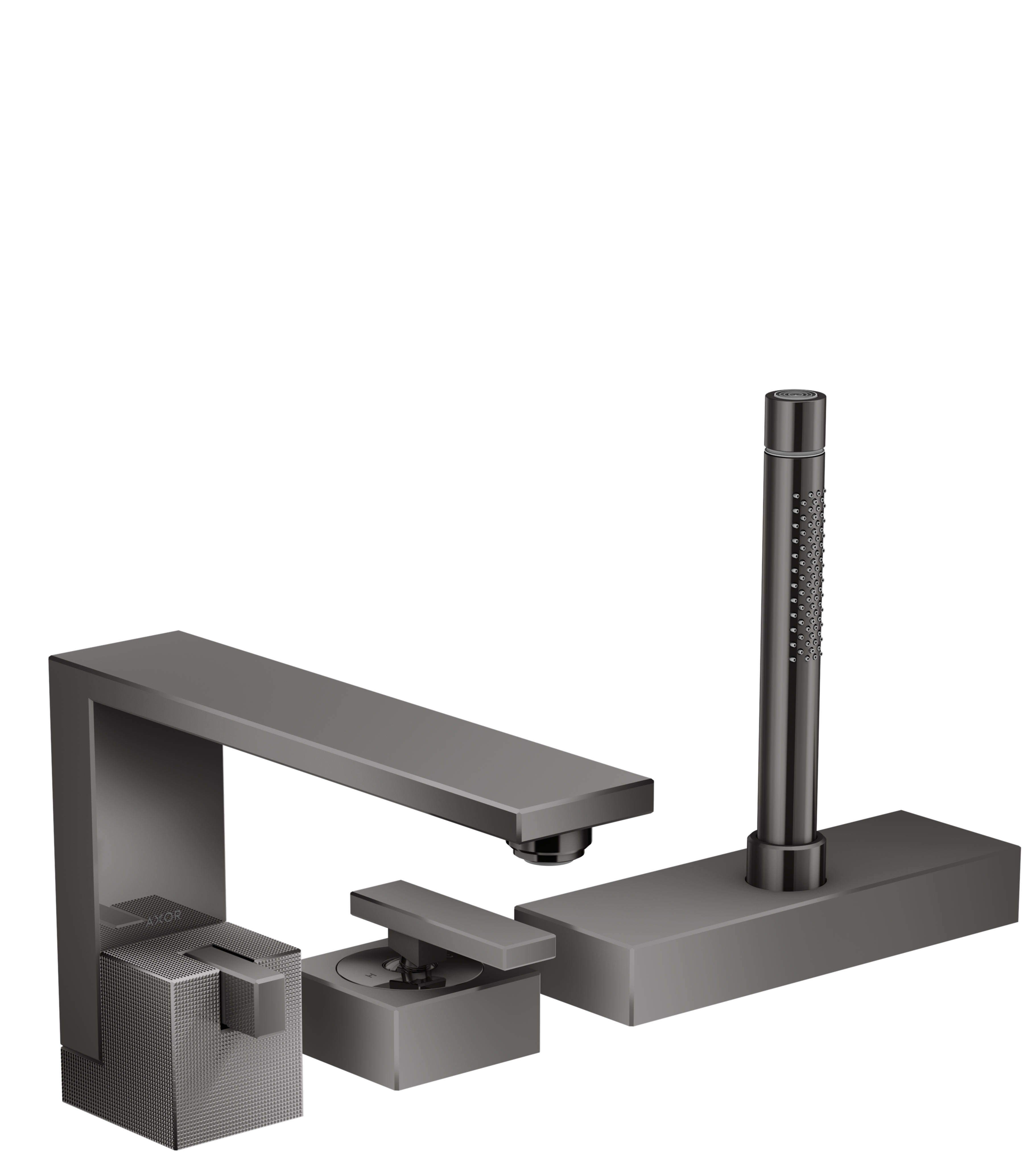 Axor Edge Bath Mixers Concealed 310 X 640 X 170mm Gunmetal/chrome - Polished