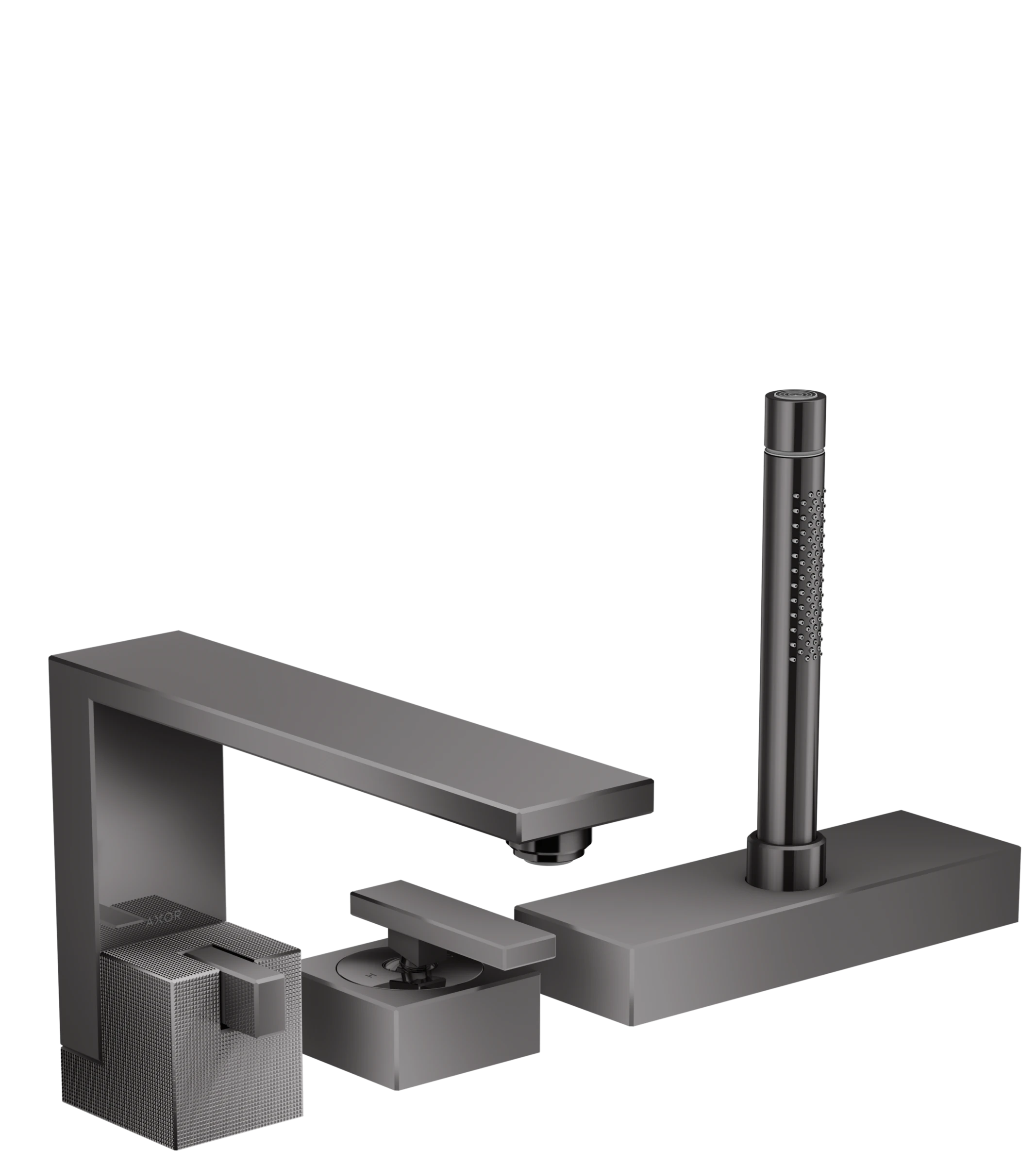Axor Edge Bath Mixers Concealed 310 X 640 X 170mm Gunmetal/chrome - Polished