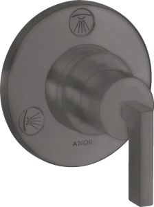Axor Citterio Manual Shut-off & Diverter Valves 130 X 110 X 87mm Gunmetal/chrome - Brushed